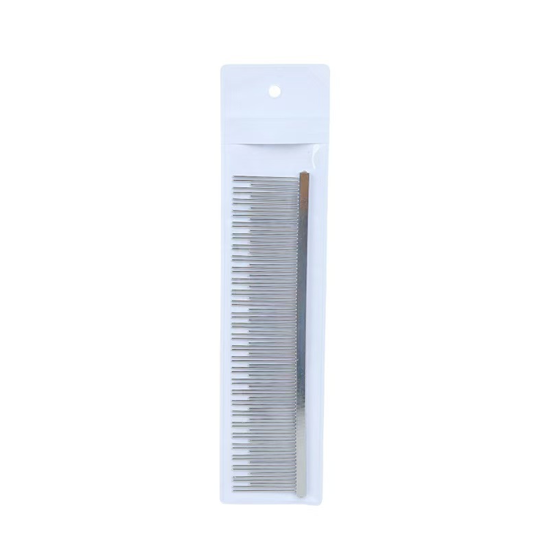 Stainless Steel Cat Pin Hair Comb Metal Dog Pet Grooming Comb