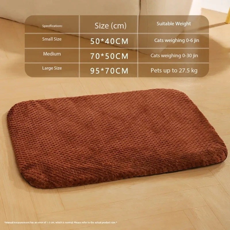 Thermal cat Bed Washable Down-like Fabric Self-heating Dog Bed Dirt-resistant and Slip-resistant Dog Mat Pet Decorate Accessory