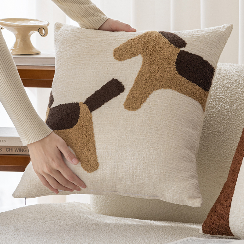 Cat Embroidered Cartoon Pillowcase