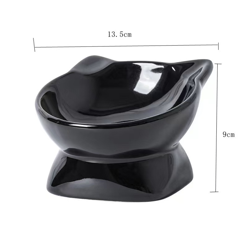 Ceramic Cat Bowl  Cervical Vertebra protection Pet Bowl Drinking Bowl Multi-color
