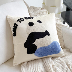 Cat Embroidered Cartoon Pillowcase