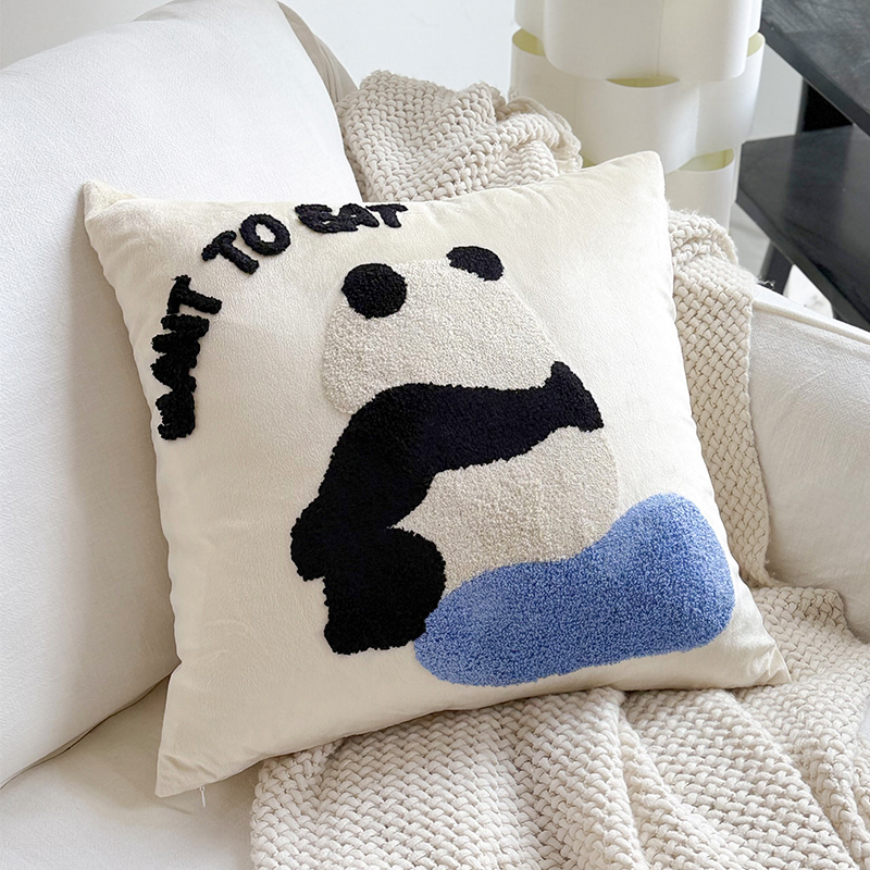 Cat Embroidered Cartoon Pillowcase