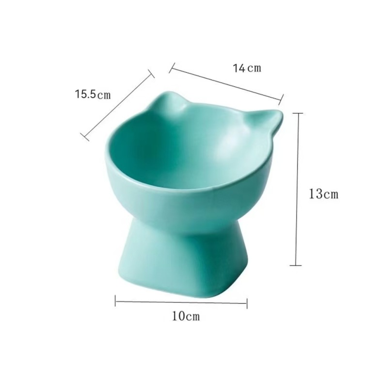 Ceramic Cat Bowl  Cervical Vertebra protection Pet Bowl Drinking Bowl Multi-color
