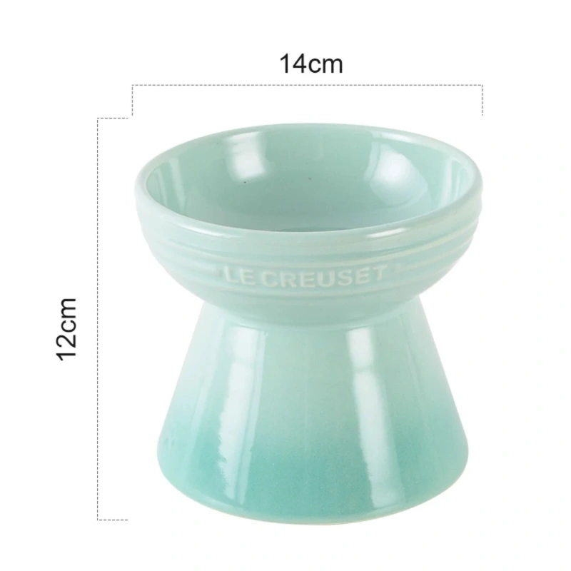 Le Creuset Cool Color Cerc  Dog Bowls with Heightened Feet Ne Protection Anti-Flip Water Food Bowl Pet Dining Bowl