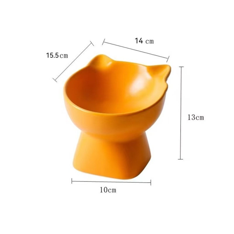 Ceramic Cat Bowl  Cervical Vertebra protection Pet Bowl Drinking Bowl Multi-color