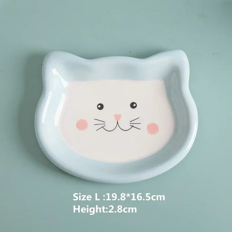 Cartoon Ceramic Pet Bowl for Cats And Dogs Cute Shape No Spill Food And Water Feeder Small Puppy Bowl Feeding Supplies