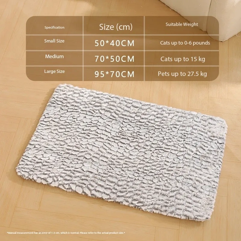 Thermal cat Bed Washable Down-like Fabric Self-heating Dog Bed Dirt-resistant and Slip-resistant Dog Mat Pet Decorate Accessory