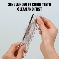 Factory Wholesale Stainless Steel Cat Pin Hair Comb Metal Dog Pet Grooming Comb