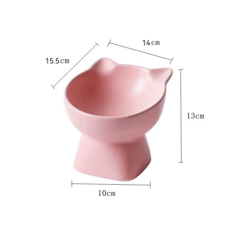 Ceramic Cat Bowl  Cervical Vertebra protection Pet Bowl Drinking Bowl Multi-color