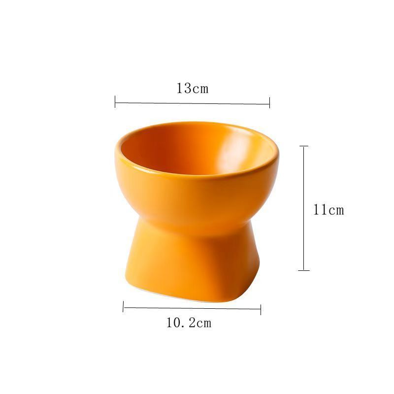 Ceramic Cat Bowl  Cervical Vertebra protection Pet Bowl Drinking Bowl Multi-color