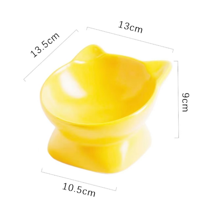 Ceramic Cat Bowl  Cervical Vertebra protection Pet Bowl Drinking Bowl Multi-color