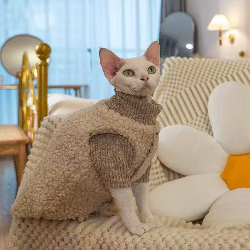 Hairless Cat Autumn/Winter Sphinx German Pet Cat Elastic Fashion Comfortable Soft Sweater