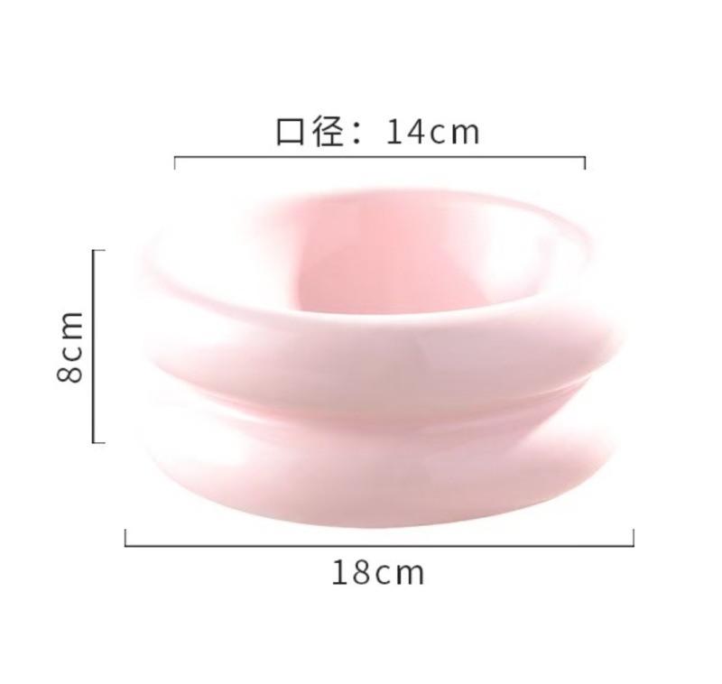 Cute Pastel Ceramic Pet Bowl for Cats and Small Dogs – 350ml