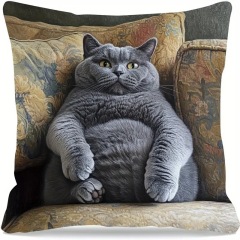 1pcs Cute Cartoon Cat Cushion Pillow Cover Simple Printed Throw Cushion Case Creative