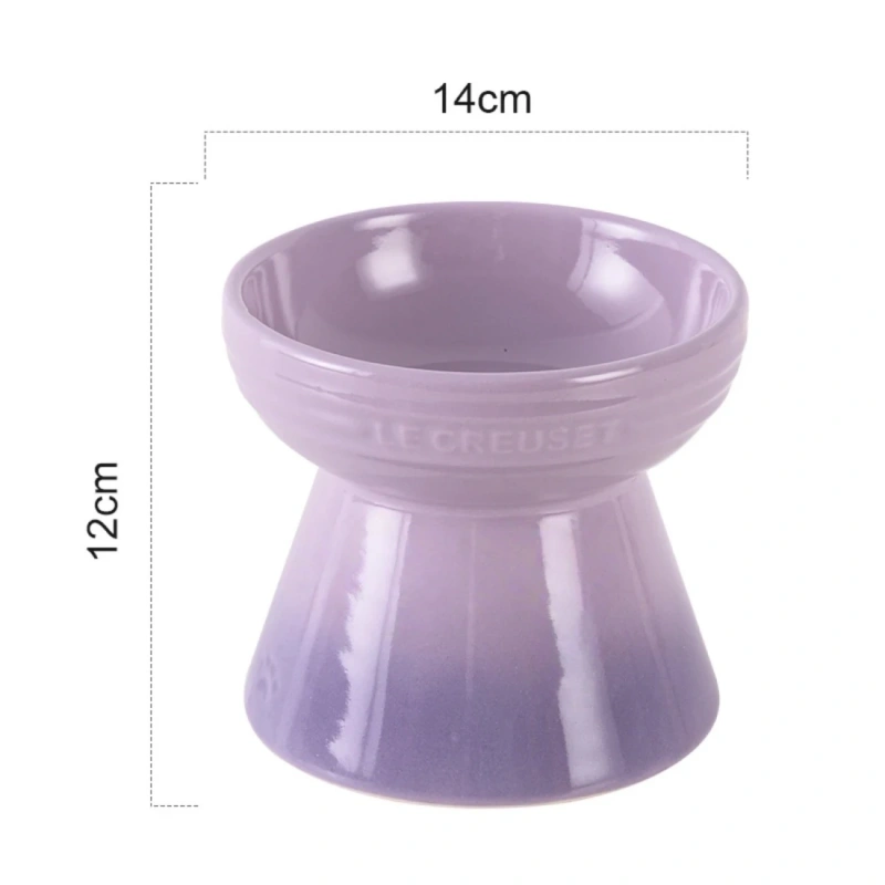 Le Creuset Cool Color Cerc  Dog Bowls with Heightened Feet Ne Protection Anti-Flip Water Food Bowl Pet Dining Bowl