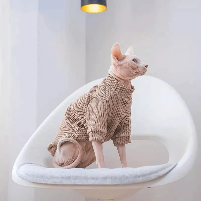 2025 Hairless Cat Autumn/Winter Sphinx German Pet Cat Elastic Fashion Comfortable Soft Sweater
