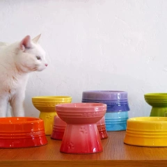 Le Creuset Cool Color Cerc  Dog Bowls with Heightened Feet Ne Protection Anti-Flip Water Food Bowl Pet Dining Bowl
