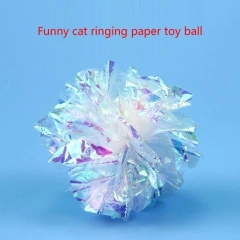 2 Pack Crinkle Balls Colorful for Cat Toy Mylar Paper Ball Dye for Kittens best sale