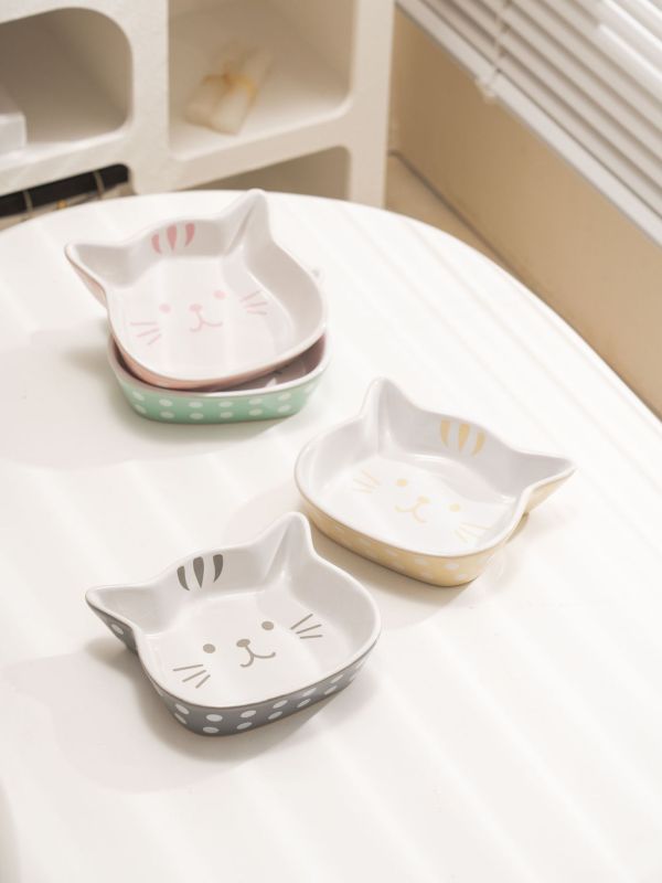 Cartoon ceramic cat bowl