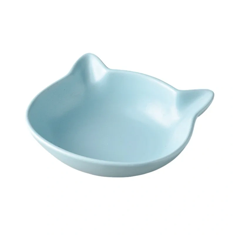 Personalized Cat Face Shape Custom Ceramic Cute Pet Feeder