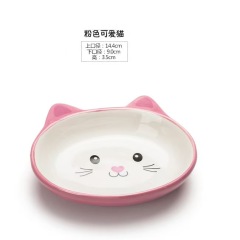 Cartoon-patterned ceramic cat bowls collection