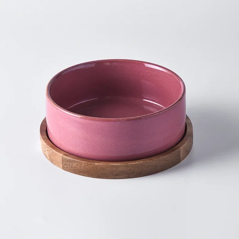 Cat Bowl Cat Food Bowl Ceramic Pet Food Water Feeder Small and Medium-sized Dogs Protection Spine Protection Rollover Prevention