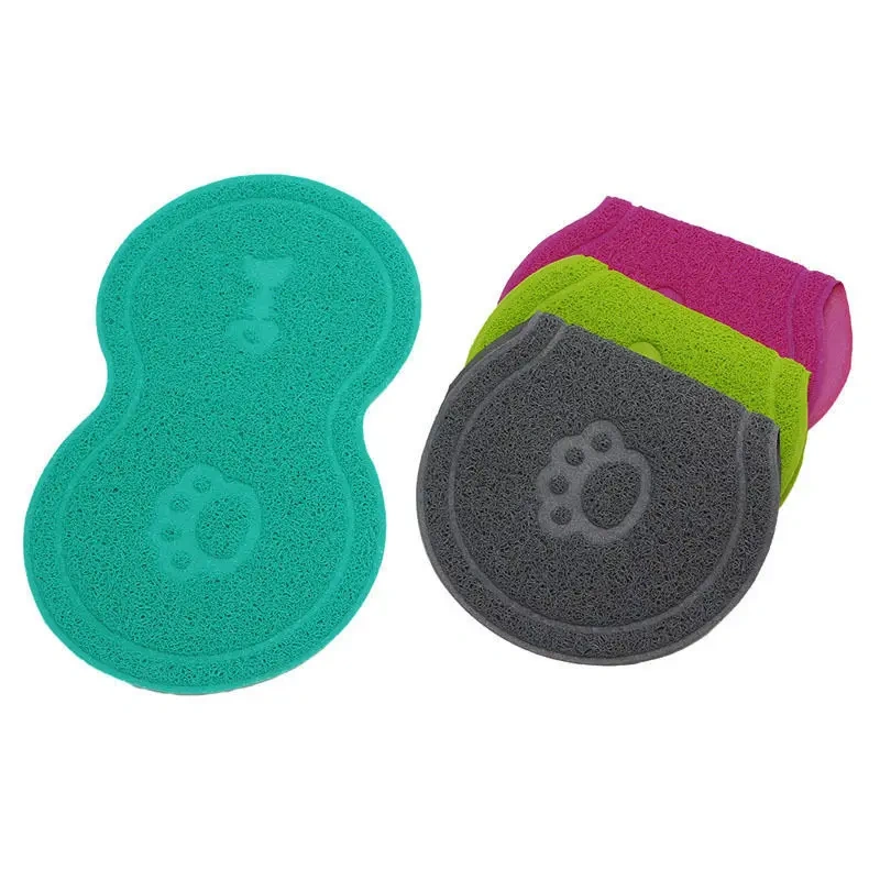 Cat Toilet Mat 8-Shaped Waterproof Non-Slip Cat Litter Box Mat Pet Pad Pvc Cat Toilet Mat