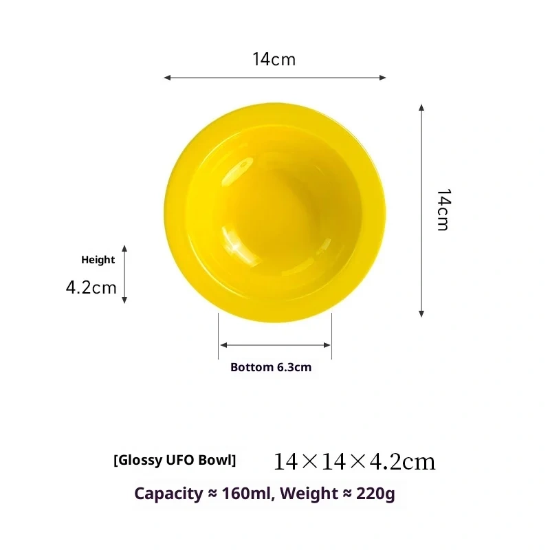 Aesthetic Ceramic Pet Bowl - Instagram Style Pastel Colors with Guarded Rim, Anti-Black Chin Design for Cats & Small Dogs