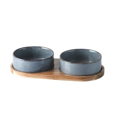 Cat Bowl Cat Food Bowl Ceramic Pet Food Water Feeder Small and Medium-sized Dogs Protection Spine Protection Rollover Prevention