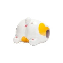 New Product in Stock Pippi Dandan Ceramic Pet Bowl Ceramic cat Bowl Cervical protection Easy to Clean High-legged Pet Food Bowl