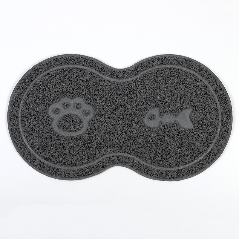 Cat Toilet Mat 8-Shaped Waterproof Non-Slip Cat Litter Box Mat Pet Pad Pvc Cat Toilet Mat