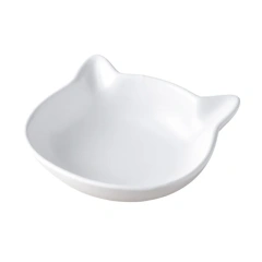Personalized Cat Face Shape Custom Ceramic Cute Pet Feeder