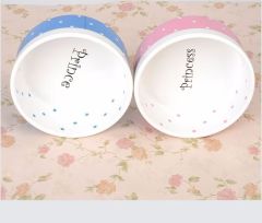 Pet ceramic princess bowl