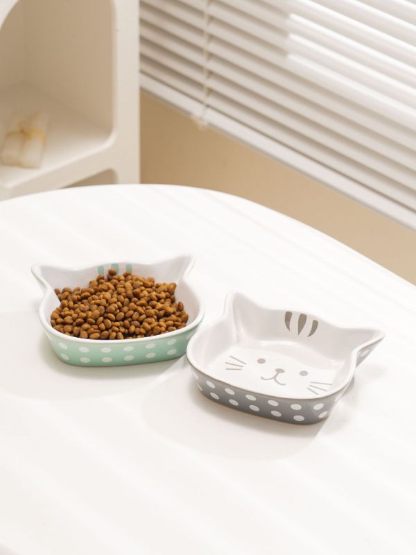 Cartoon ceramic cat bowl
