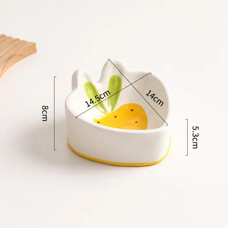 Ceramic Pet Bowl, Elevated Cat Food Dish with Non-Slip Base for Neck Relief, Anti-Spill Water Bowl for Cats and Small Dogs
