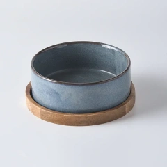 Cat Bowl Cat Food Bowl Ceramic Pet Food Water Feeder Small and Medium-sized Dogs Protection Spine Protection Rollover Prevention