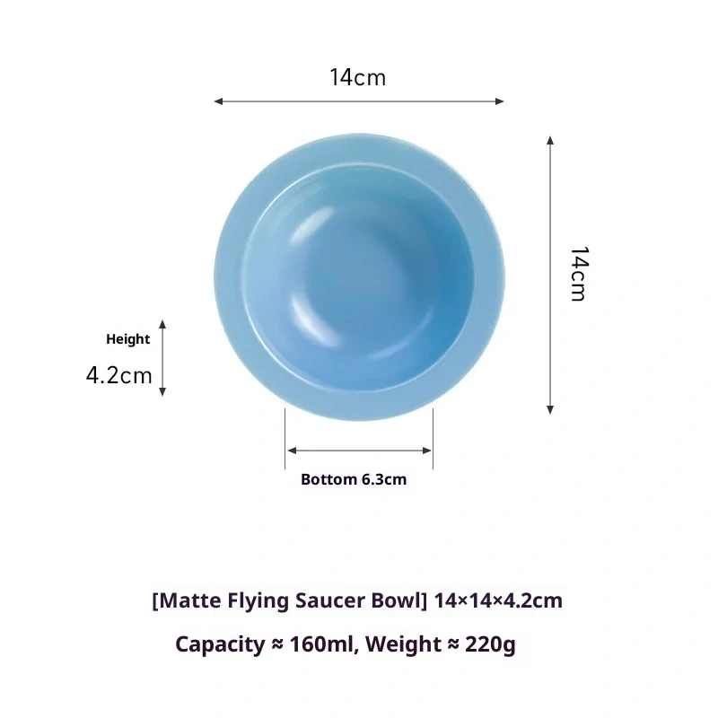 Aesthetic Ceramic Pet Bowl - Instagram Style Pastel Colors with Guarded Rim, Anti-Black Chin Design for Cats & Small Dogs