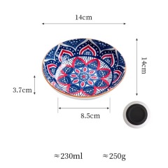 Pet Cat Bowl Wide Mouth Neck Cat Dog Water Bowl Ceramic Food Water Plate with Silicone