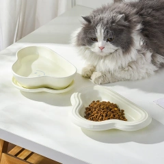 2025 INS Wholesale Ceramic Cat and Dog Water Bowl Wide-Mouth Anti-Tipping Food Plate Solid Pattern