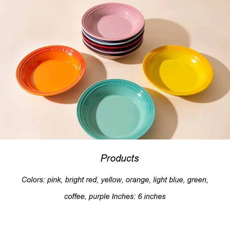 New Arrival Colorful Dog Dish Ceramic Anti-spill Ceramic Cat Water Bowls Dinner Drinking Pet Bowl Plate