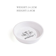 Cartoon-patterned ceramic cat bowls collection