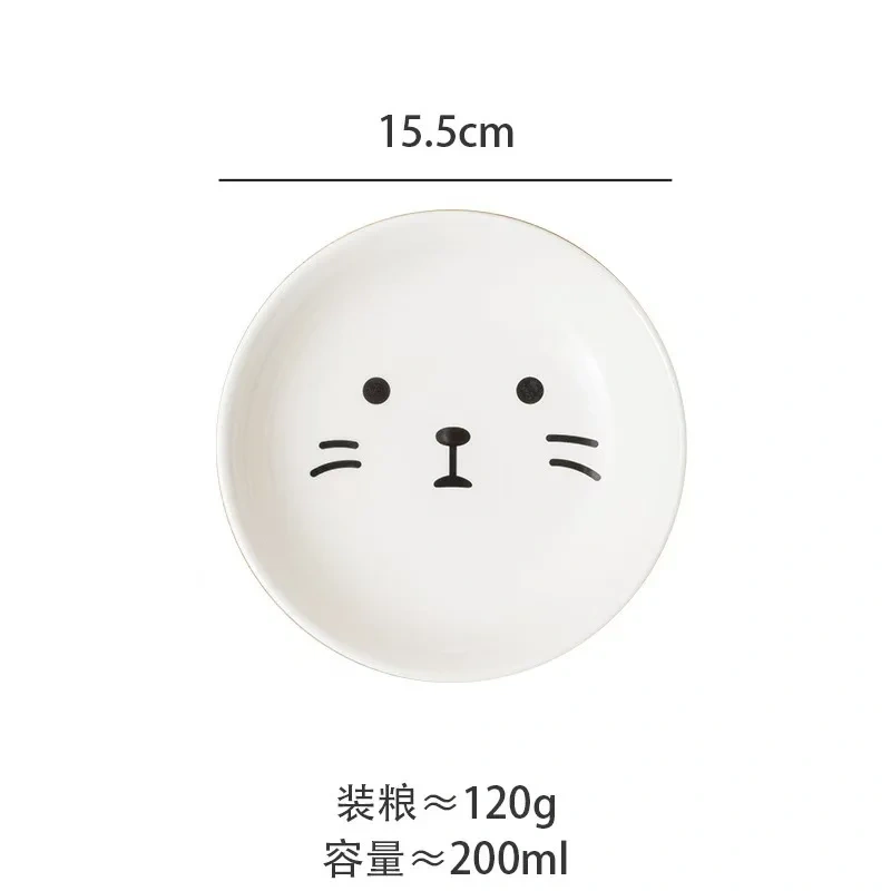 1pcs Creative Cervical Protection Pet Supplies  Cat Bowl Ceramic Cat Bowl Food Dog Drinking Water Food
