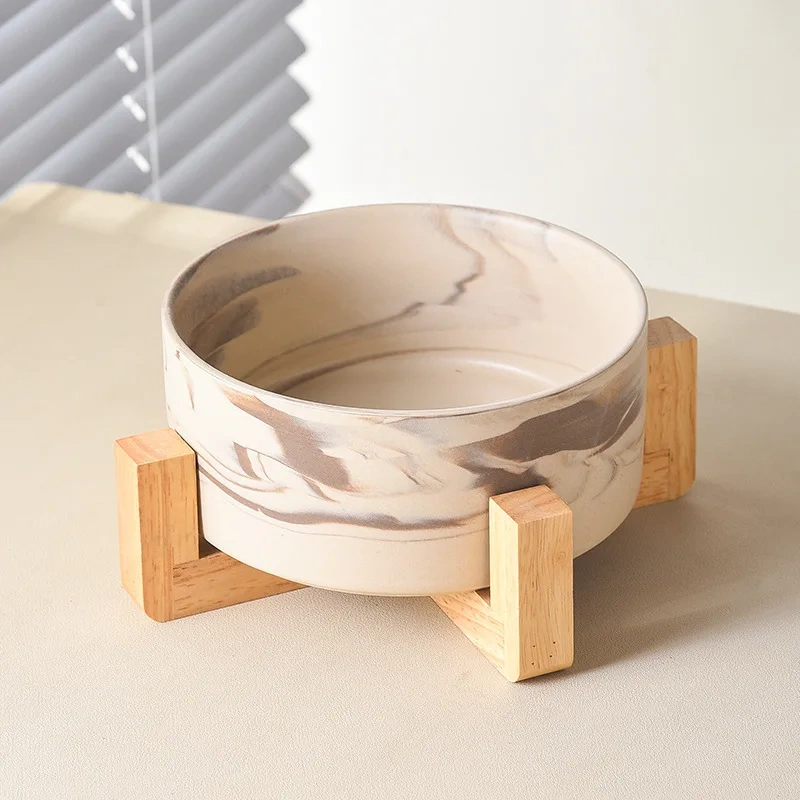 New Arrival Custom Logo Pet Bowl Raised Ceramic Cat Dog Bowl for Feeding Food Water