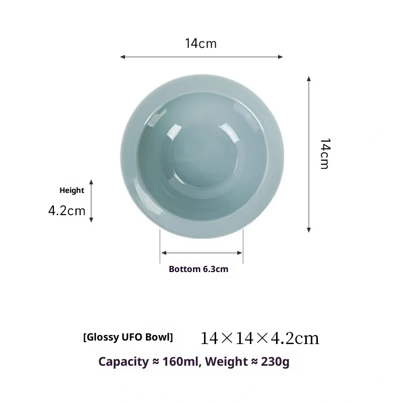 Aesthetic Ceramic Pet Bowl - Instagram Style Pastel Colors with Guarded Rim, Anti-Black Chin Design for Cats & Small Dogs