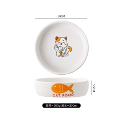 Dogs Cats Food Utensils Ceramic Pet Bowls Feeders Supplies