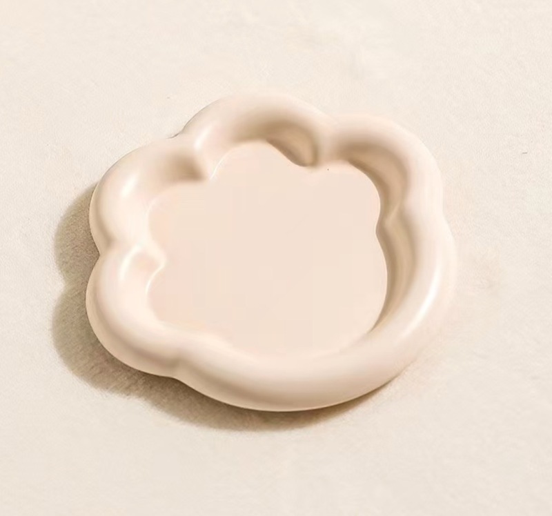 Ceramic Pet Puppy Plate Bowl Cat Dog Food Feeding Bowl Kitten Cat Food Ceramic Bowl Plate