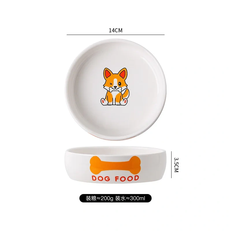 Dogs Cats Food Utensils Ceramic Pet Bowls Feeders Supplies