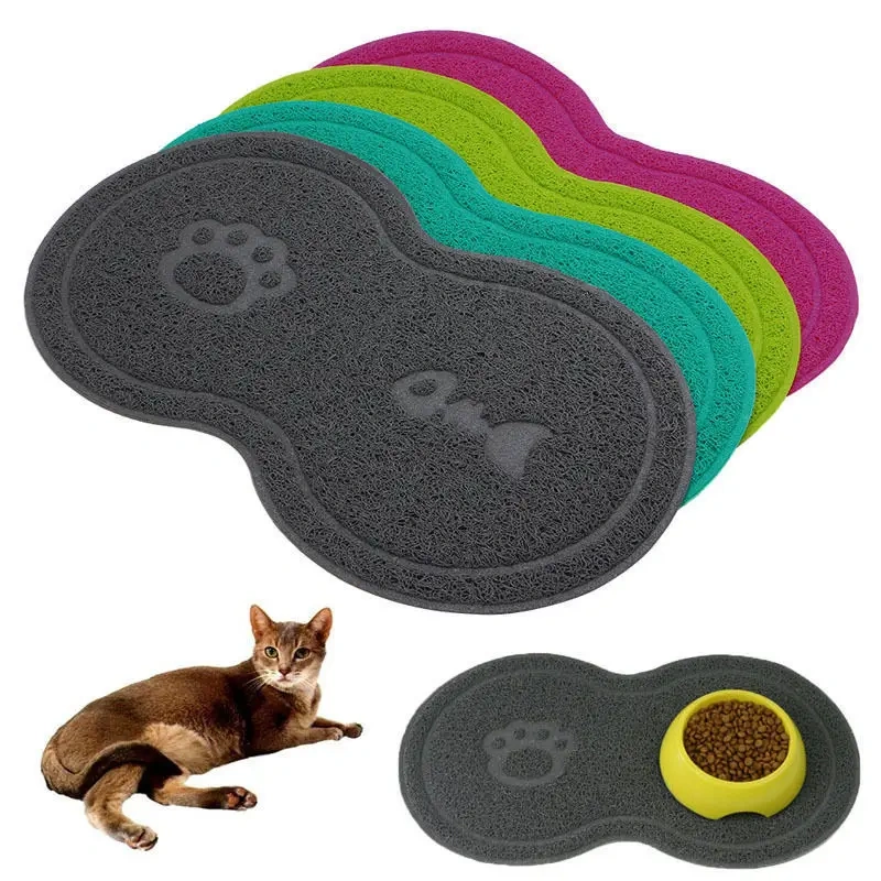 Cat Toilet Mat 8-Shaped Waterproof Non-Slip Cat Litter Box Mat Pet Pad Pvc Cat Toilet Mat