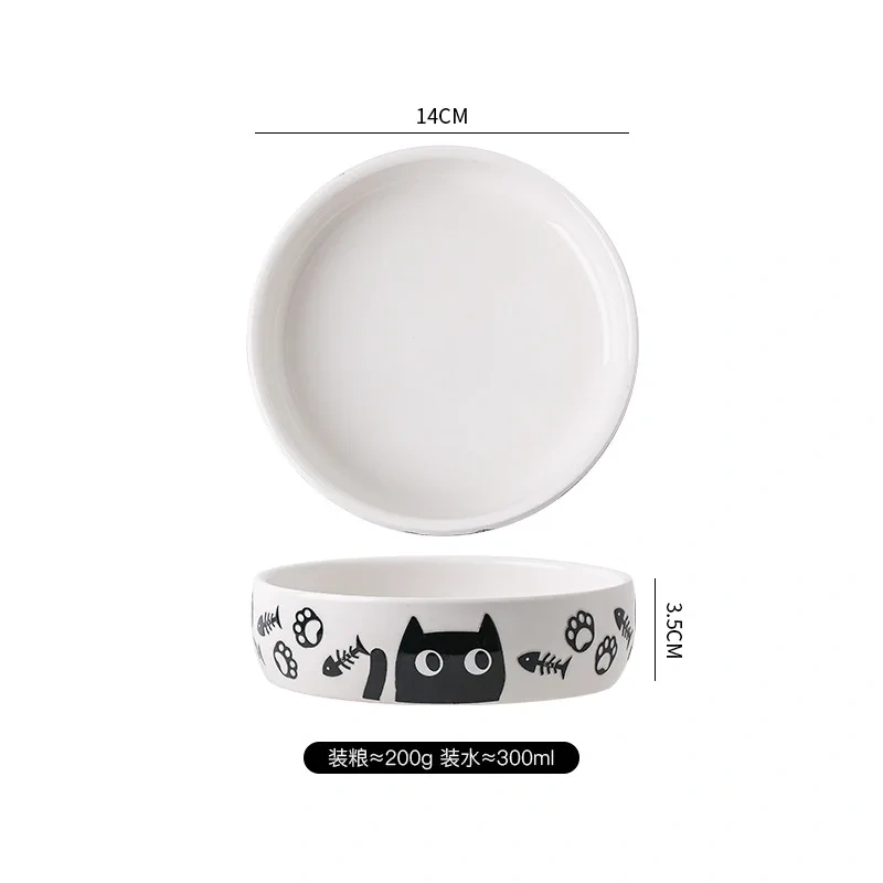 Dogs Cats Food Utensils Ceramic Pet Bowls Feeders Supplies