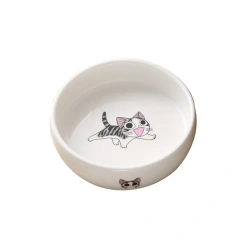 Pet Ceramic Bowl Cartoon Pattern Cat Face Bowl Cat Pot Small Dog Cat Water Bowl Pet Supplies